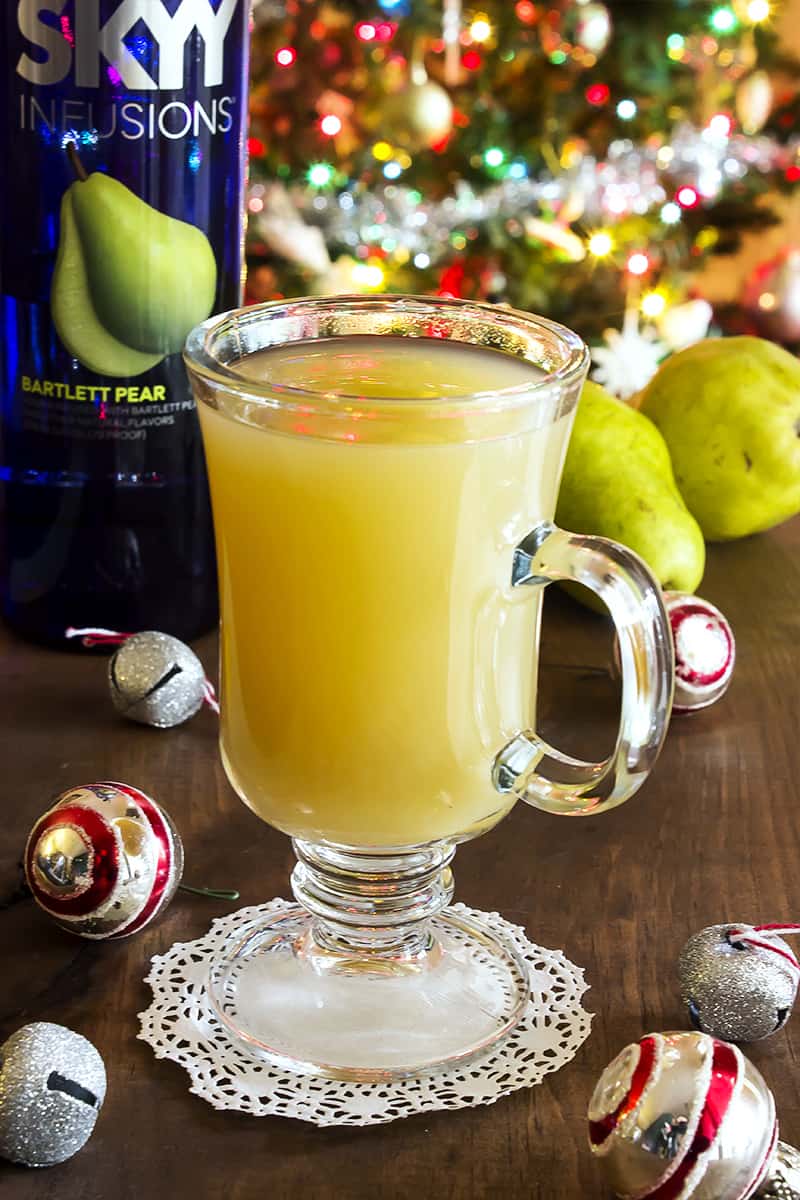This pear martini drink recipe is sweet and easy to make with only three ingredients!