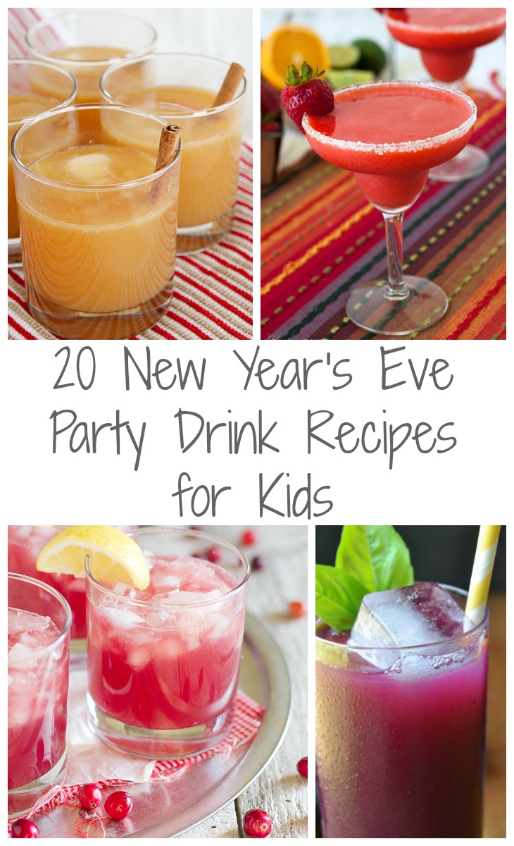 20 New Year's Eve Party Drink Recipes for Kids via GrowingupGabel.com