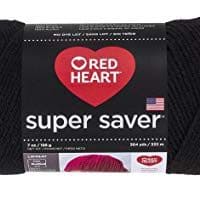 Red Heart Yarn Super Saver Yarn 312 Black, Teal