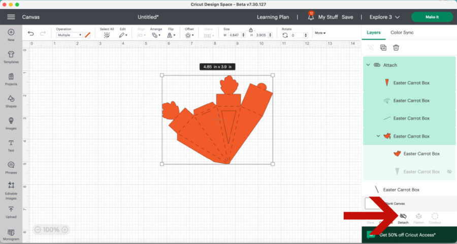Attaching layers in Design Space