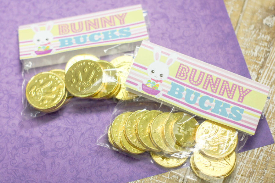 Bunny Bucks Easter treat bags