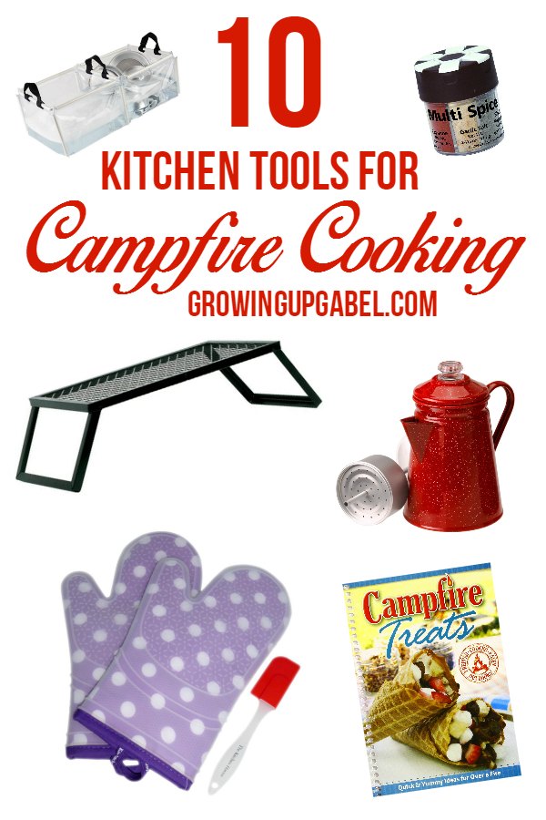 Do you love campfire cooking? Check out these top 10 must have camp kitchen tools that make cooking for a campfire fun and easy!