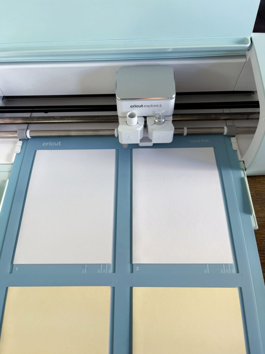Insert Cards on the 2x2 Cricut mat