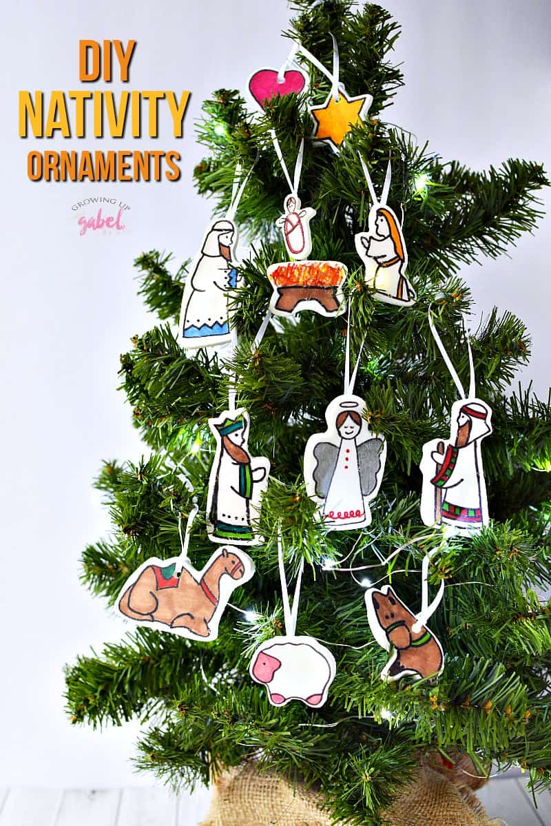 Looking for fun Christmas ornament crafts for kids? Check out these DIY nativity ornaments to make with baking soda dough, cookie cutters, and markers. 