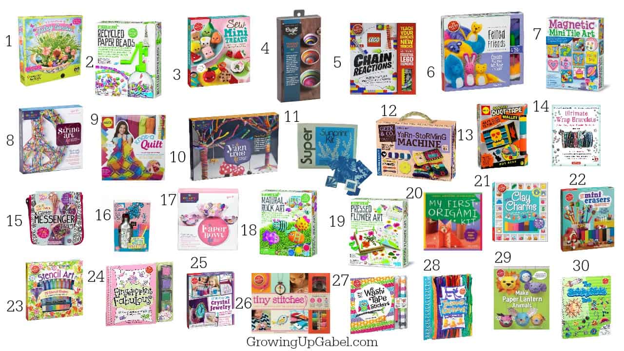Cool craft kits for kids make a fun Christmas gift! These are perfect for families or friends to spend time together. From science kits to pretend play to learning how to knit or make bracelets, find a craft kit for every kid in this awesome list. 
