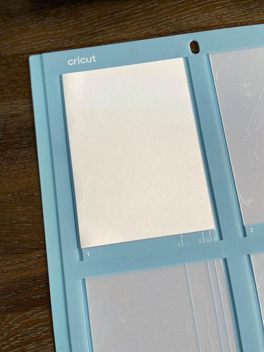 Cricut Insert Card on 2x2 Card mat