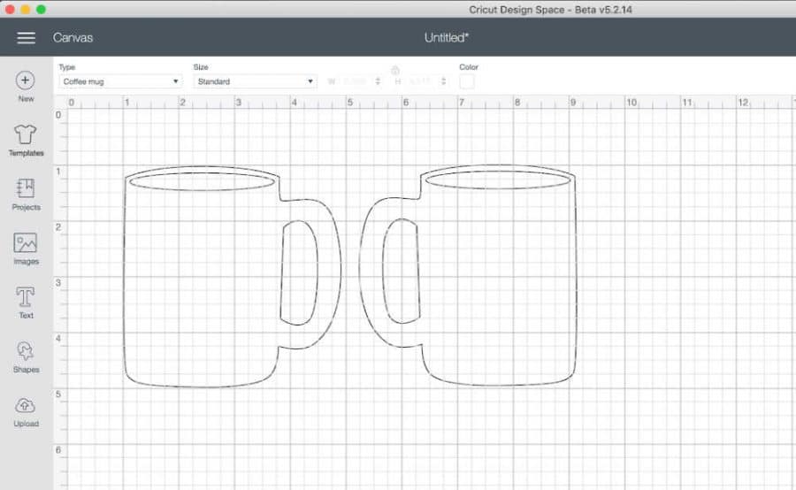 Cricut Design Space Mug Template