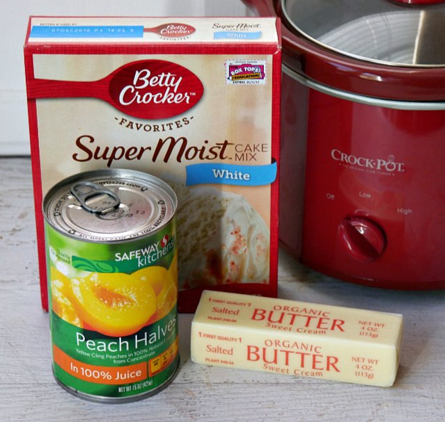 Crock Pot Peach Cobbler