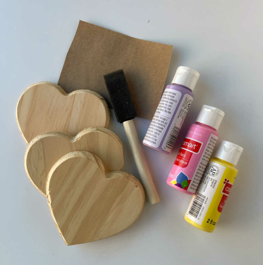 Supplies needed to make hearts