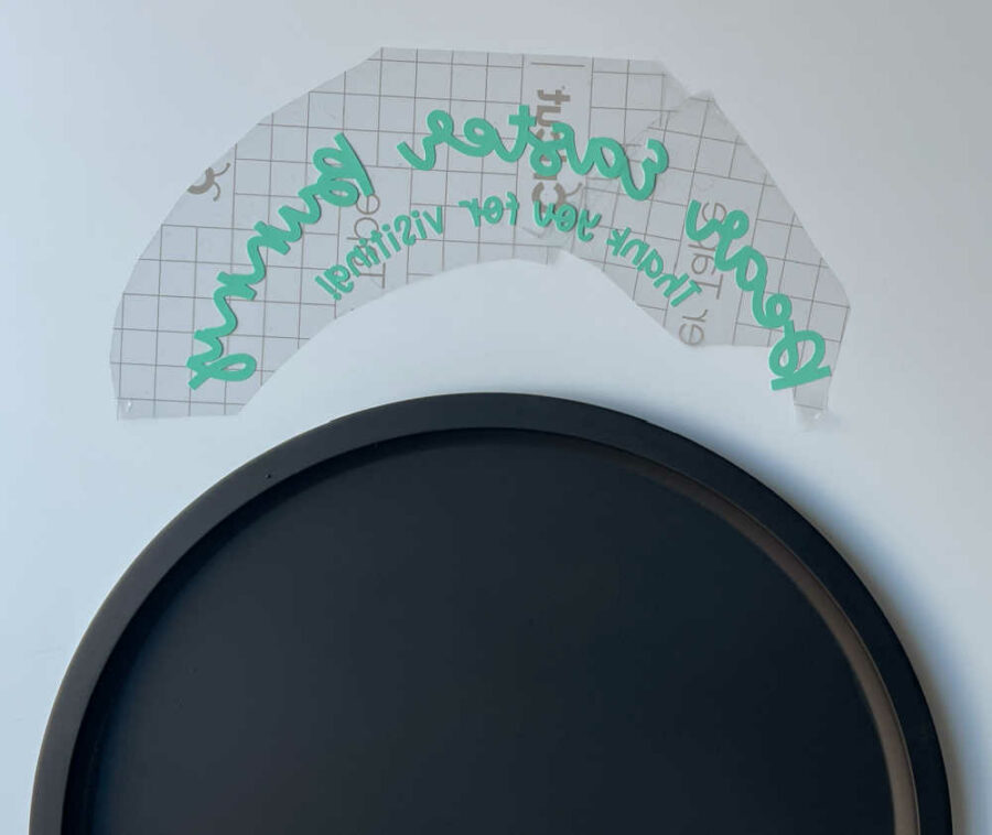 Easter Bunny Plate SVG on transfer tape