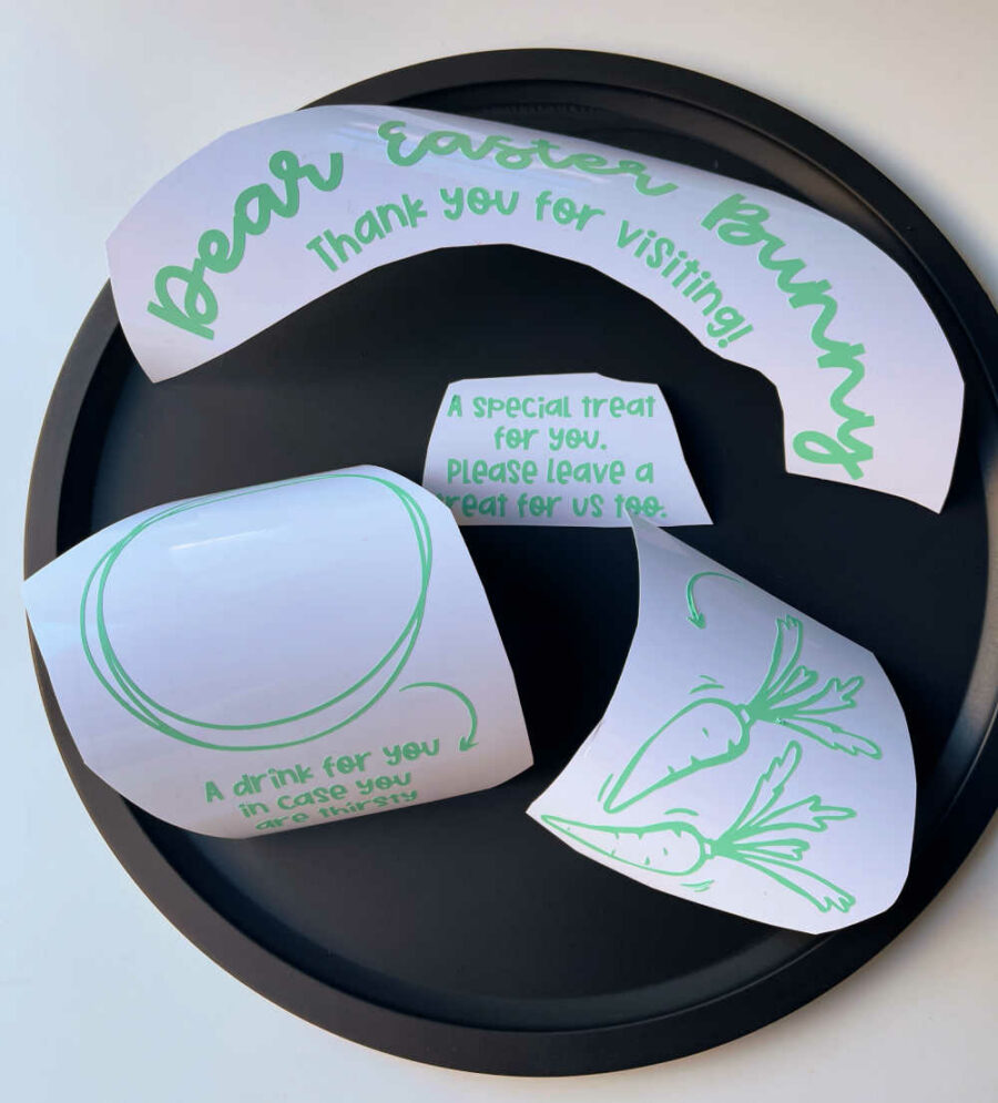 Weeded Easter bunny plate SVG 