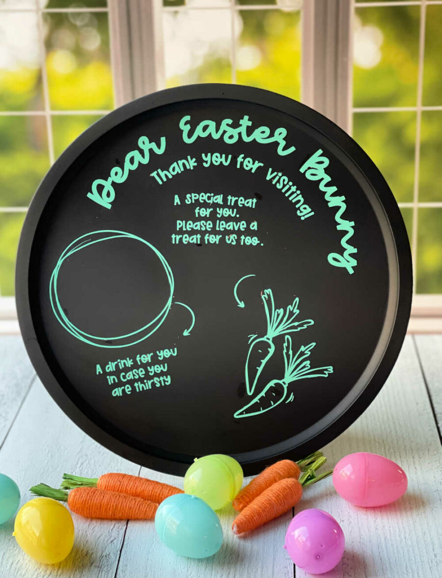 Easter bunny treat plate