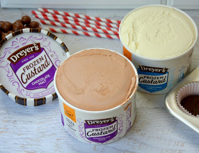 Dreyer's frozen custard containers