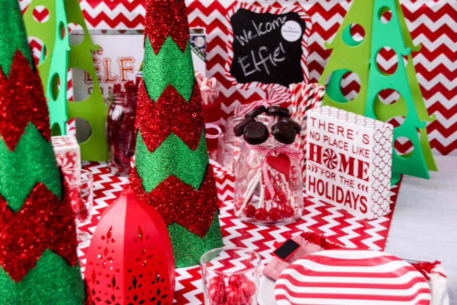 Elf welcome party tablescape