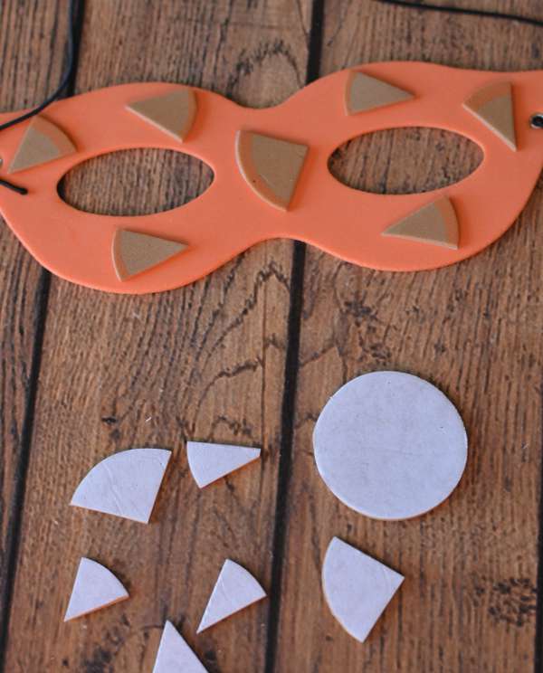 Foam Halloween Mask with tape