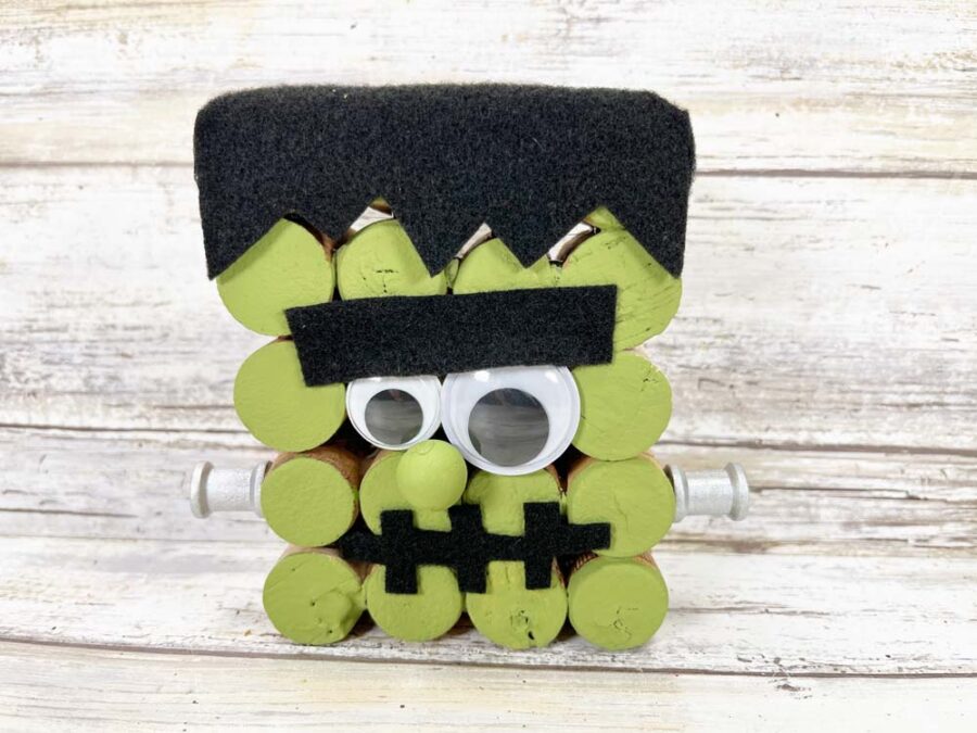 Finished Frankenstein wine cork craft