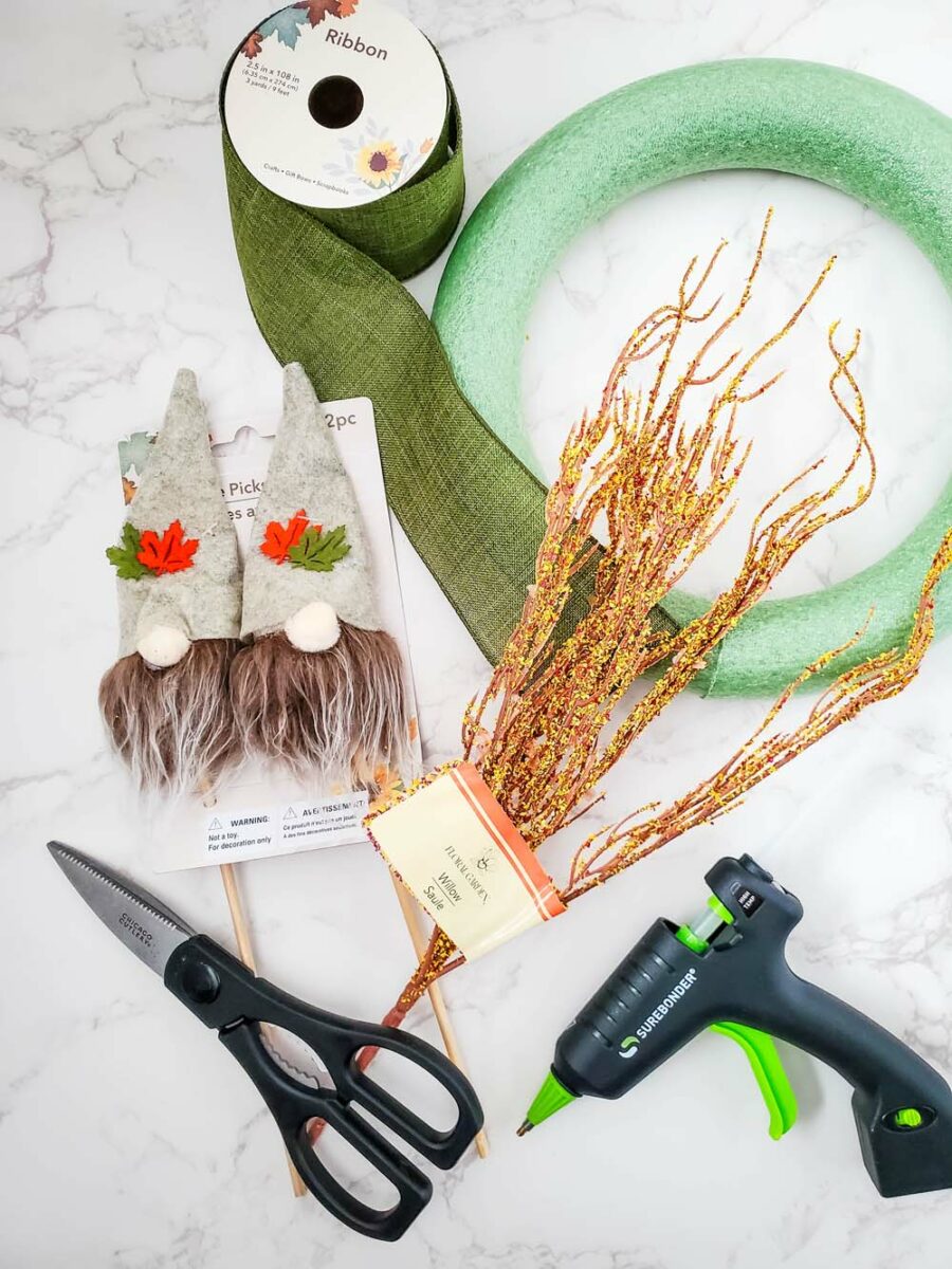 Gnome wreath supplies