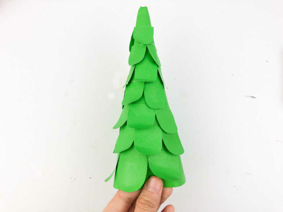 Green paper Christmas tree