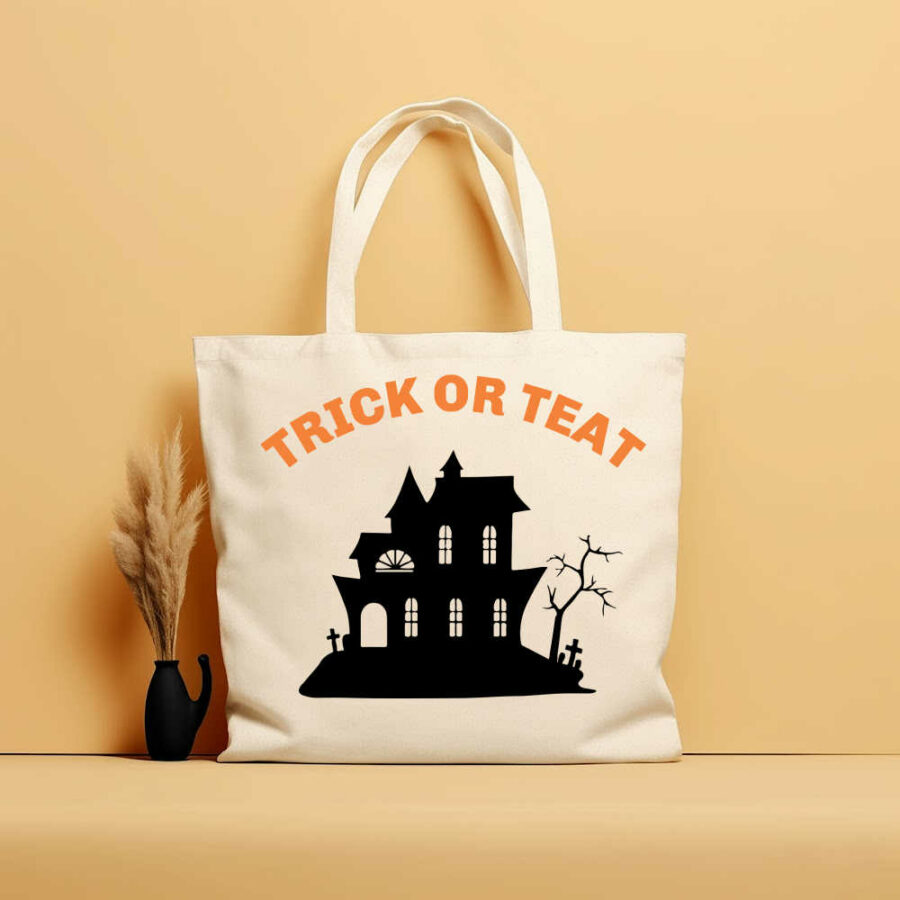 Hunted house SVG on bag