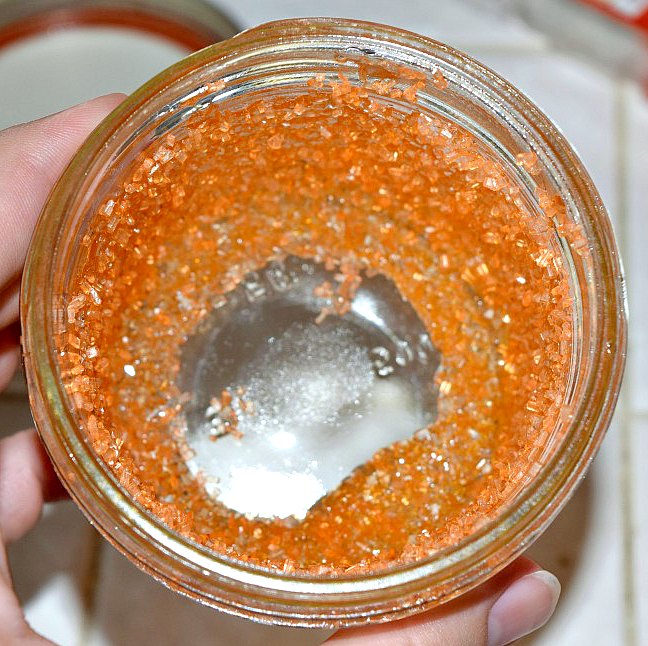 Homemade Orange Sprinkles Candle