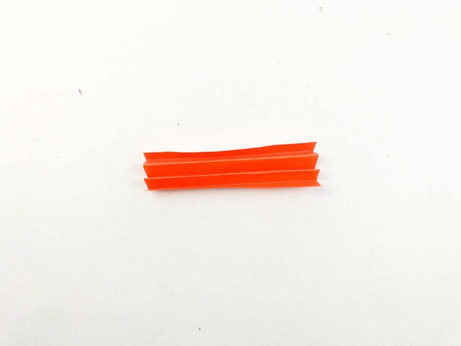 Orange paper folded accordion style