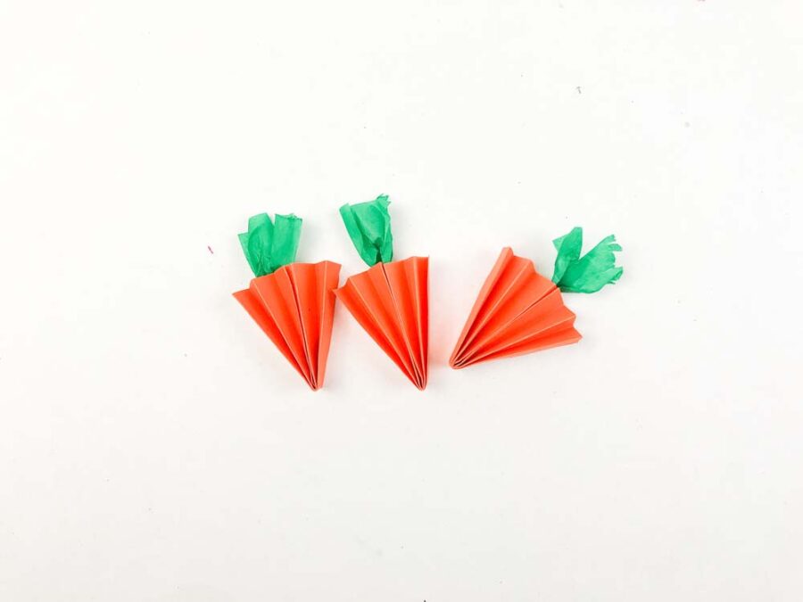 Orange paper carrots 