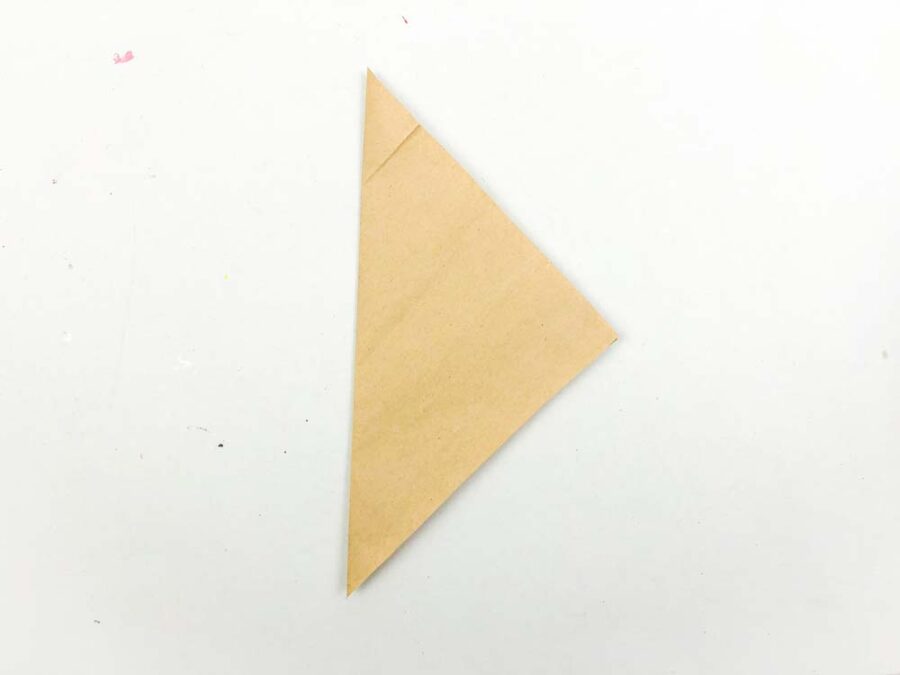 Brown paper triangle