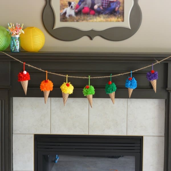 Ice Cream Yarn Garland