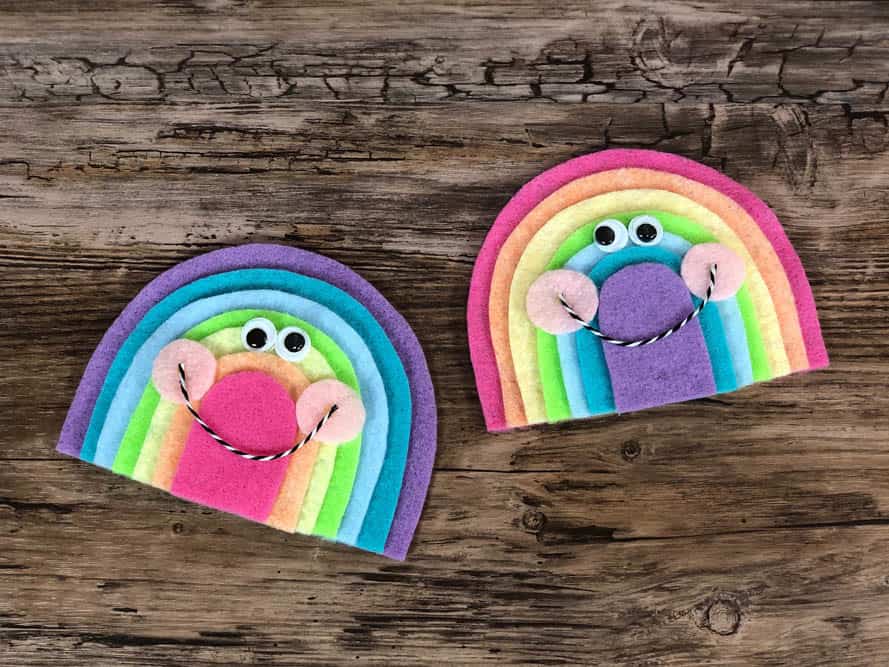 two felt rainbows