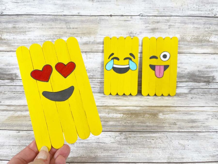 Craft stick emojis