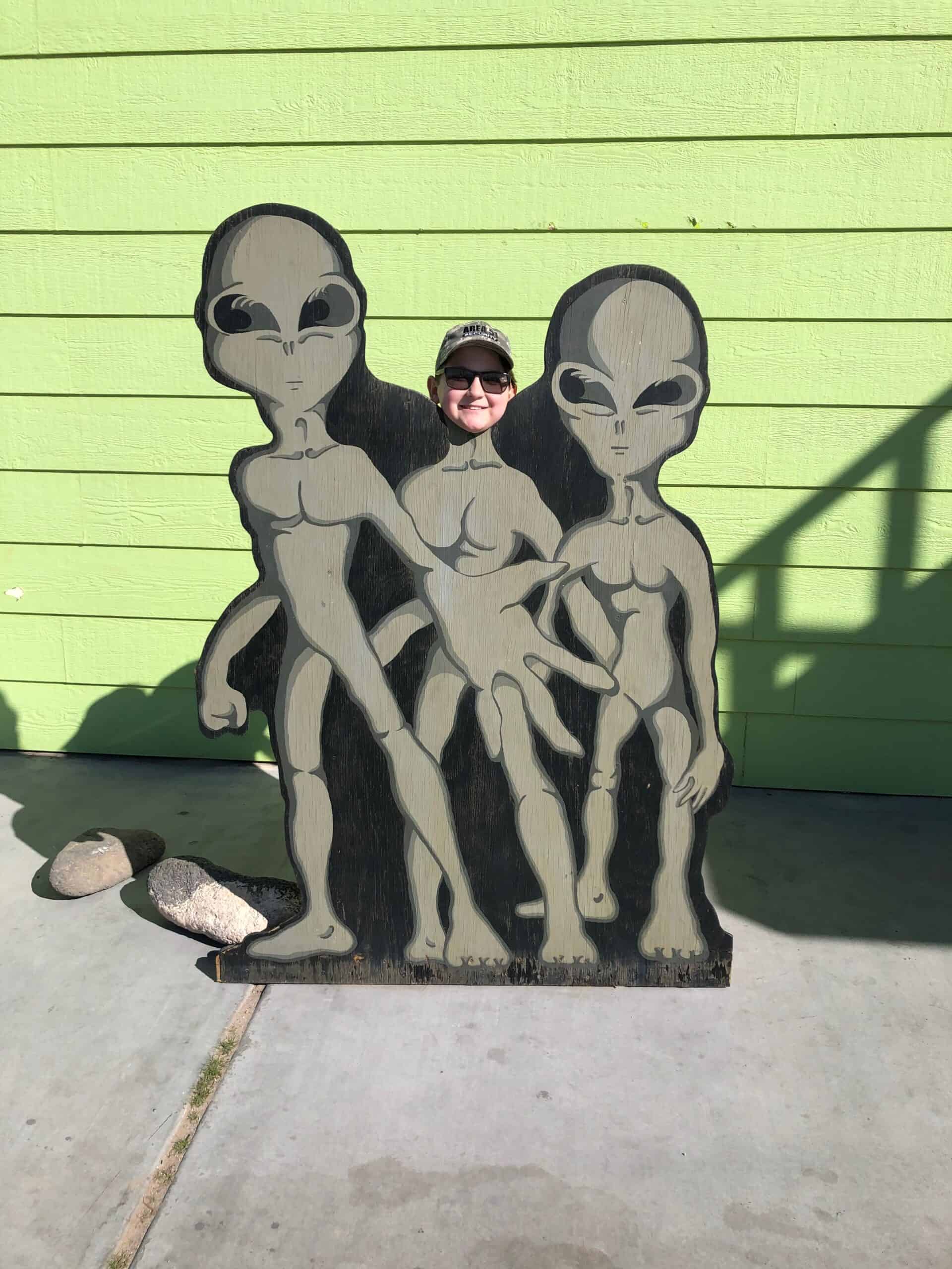 boy with aliens near Area 51