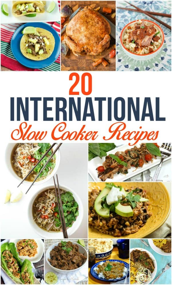Use your slow cooker to make international recipes! From Chinese to curry to comfort foods, these international flavors are all made in the Crock Pot.