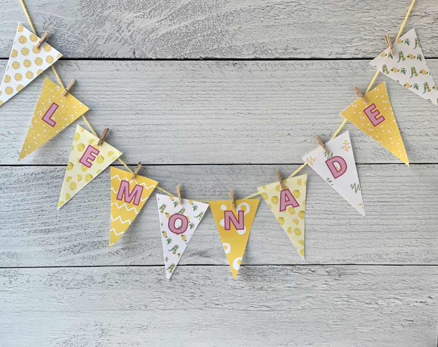 triangle bunting lemonade