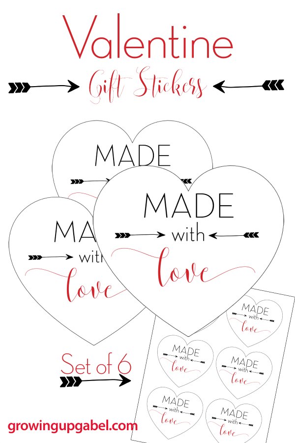 Need printable tags for homemade gifts? These cute "Made with Love" printable tags are perfect for Valentine's Day or any homemade gift!