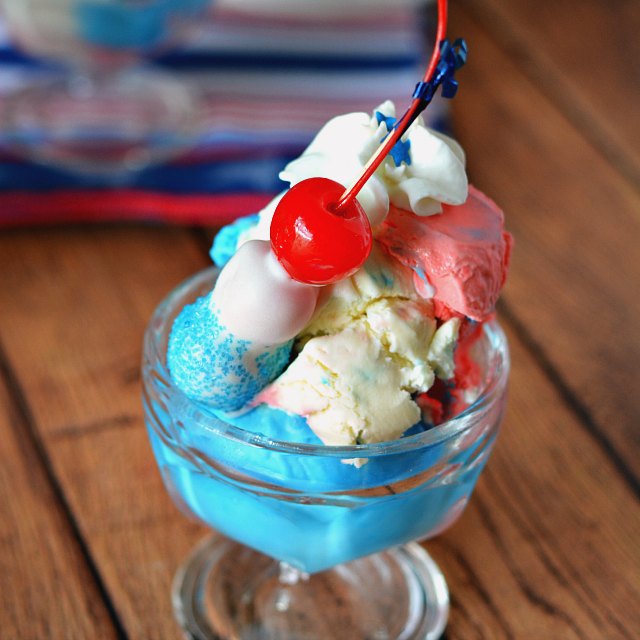 No Churn Ice Cream with Cherries