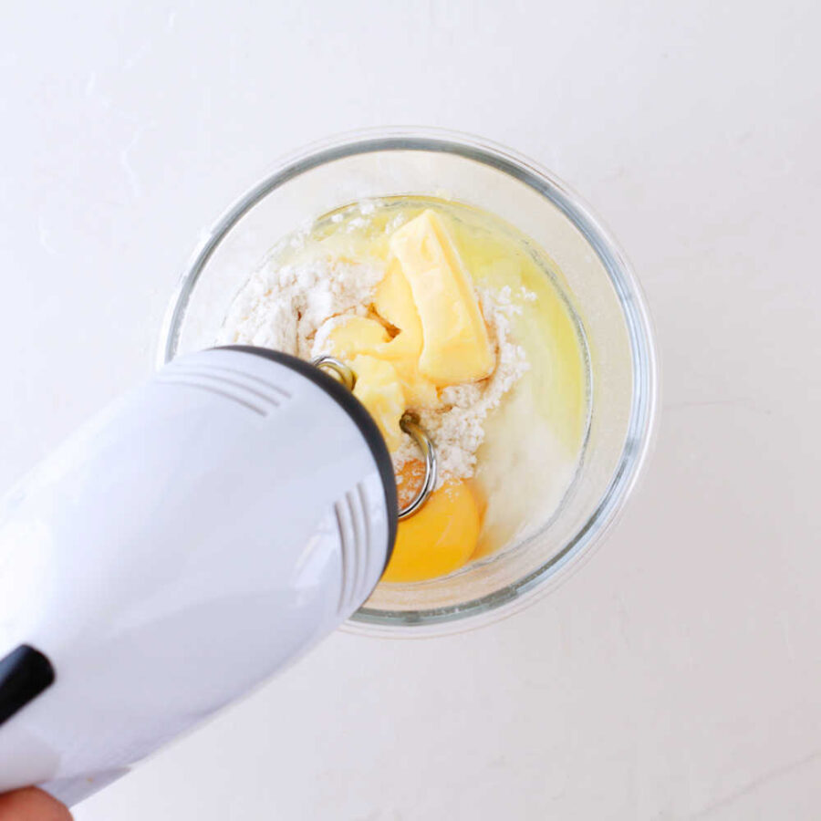 Ingredients in mixing bowl