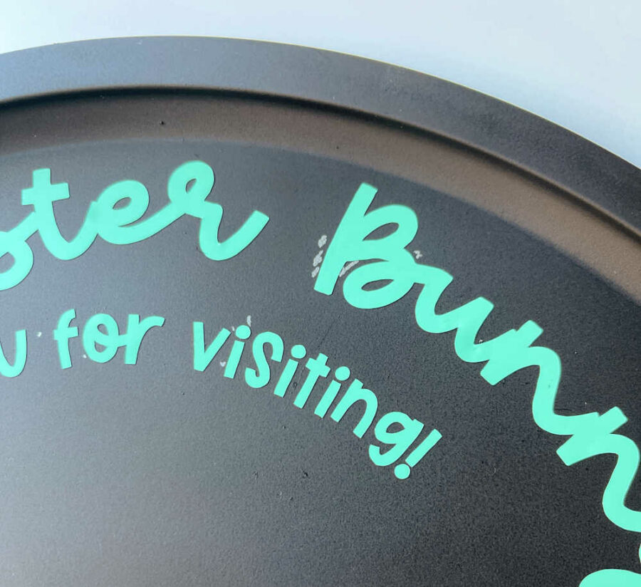 Close up of Easter bunny plate