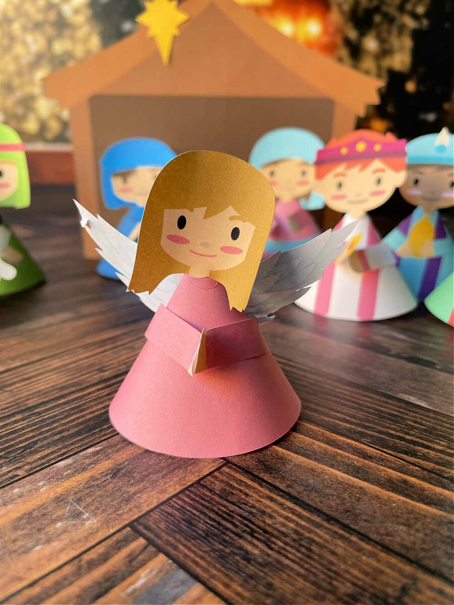 Pink paper angel