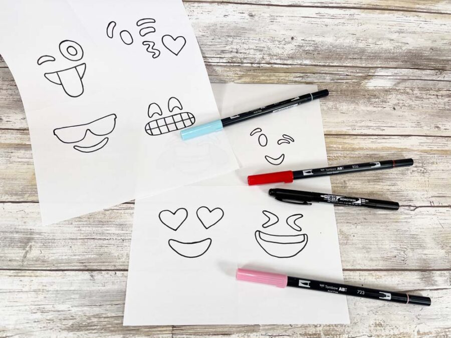 Emoji faces printable