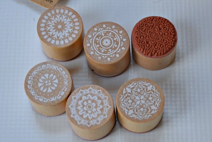 rubber stamps for clay necklaces