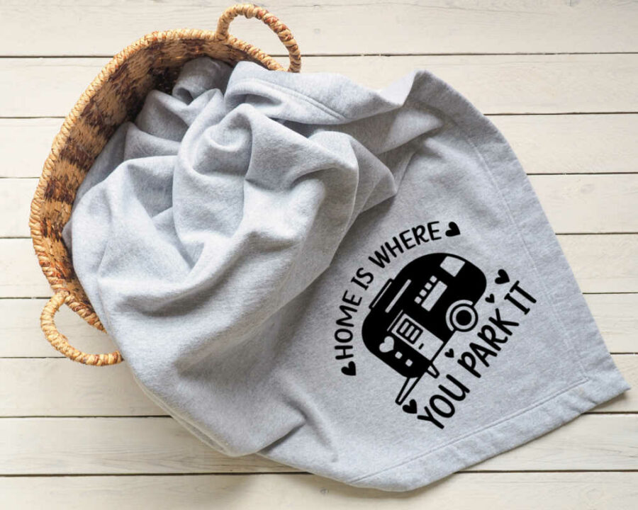 Home is where you park it camping blanket