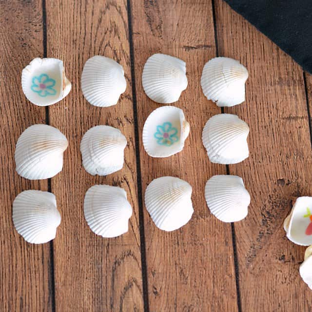 Kids love memory games and this DIY memory game is made with seashells.