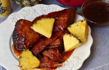 Slow Cooker Pineapple Ham with Sweet Mustard Glaze
