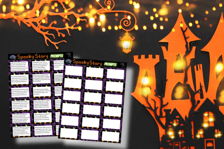 2 sheets of Ghost Story Prompts