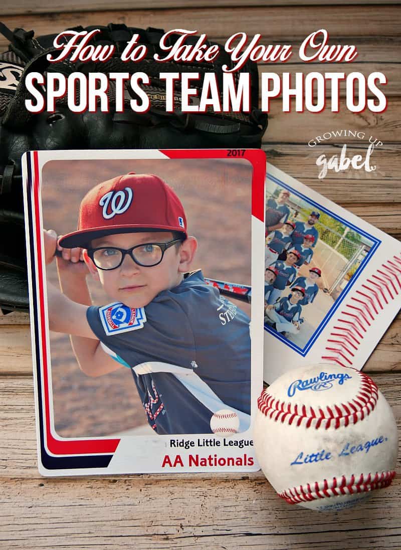 Take your own awesome team photos with these tricks! Plus use a photo template to print them at home. Great for boys, girls, baseball, volleyball, soccer, football, cheer and more! 