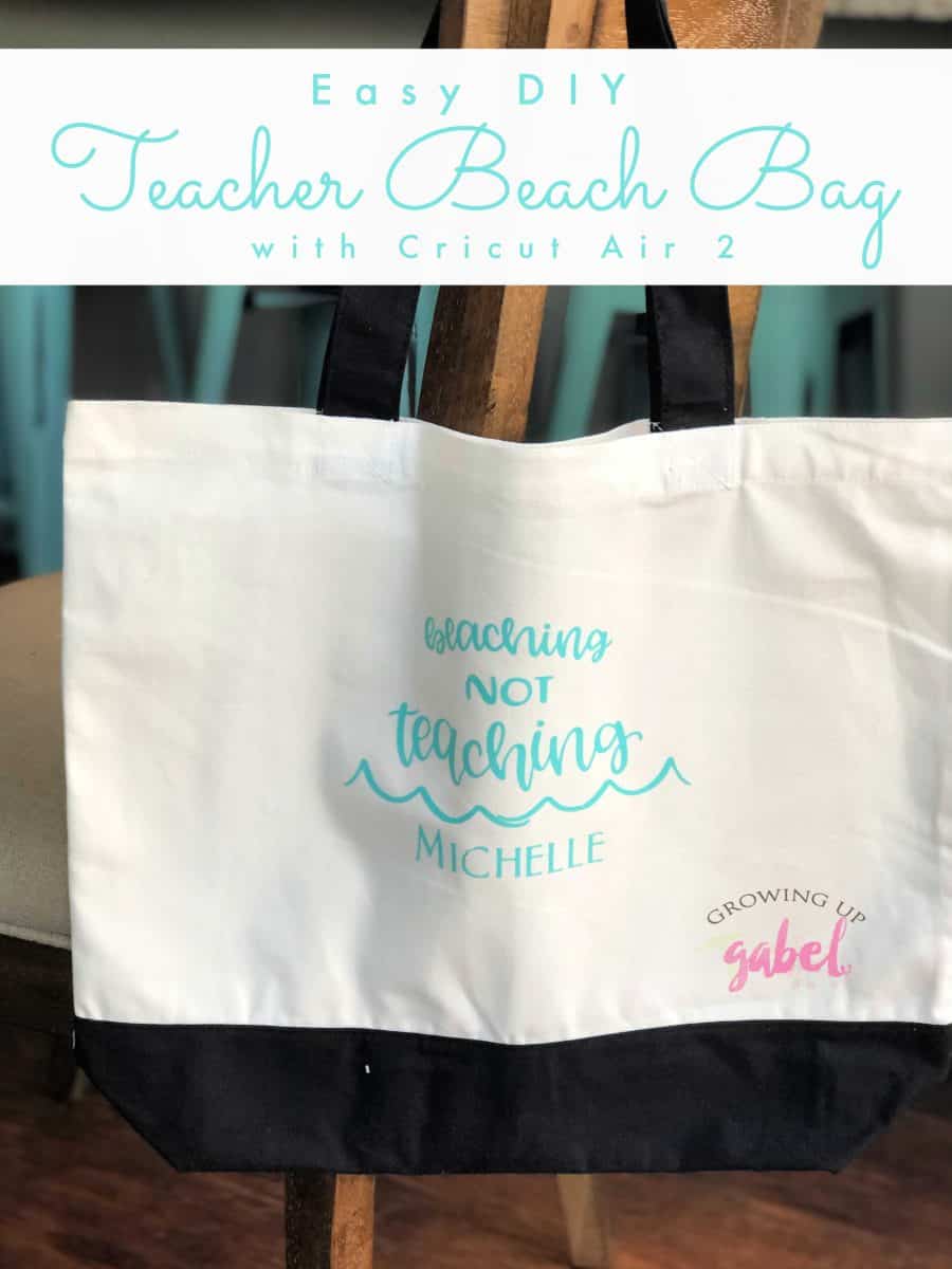 personalized beaching not teaching cream tote bag