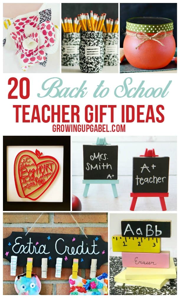 Need DIY Teacher Gift Ideas? These easy projects are great for back to school, teacher appreciation or an end of the year gift! From fun to functional, you'll find a homemade way to say thank you to your teachers!