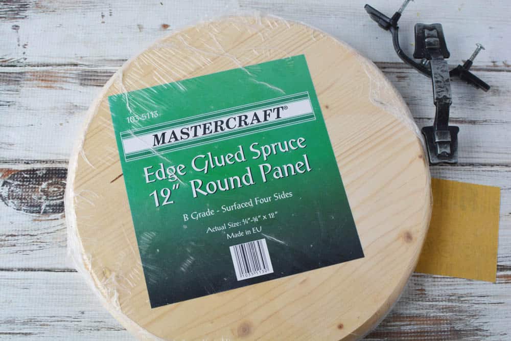 Edge glued spruce 12" round wood circle panel