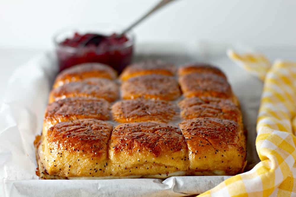 pan of turkey sliders