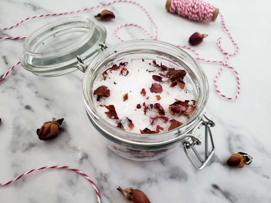 salt soak in a jar
